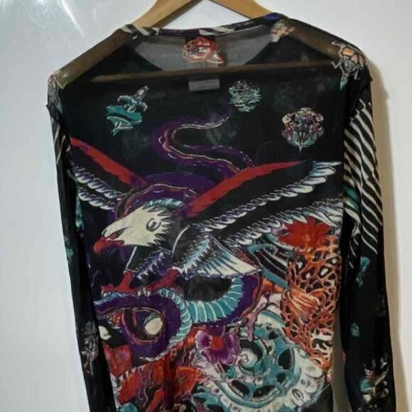 Just Cavalli Multicolor Printed Blouse – Long Sleeve, EUR 50 / US 14–16 - Picture 8 of 14